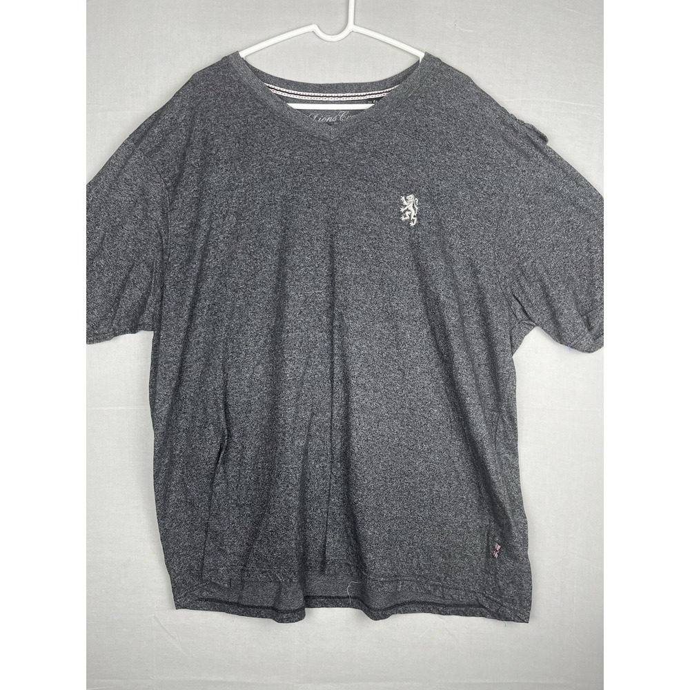Lions Crest T Shirt Mens 4XL Gray Short Sleeve Logo Tee